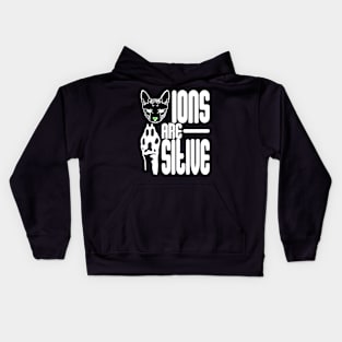 Cat-Ions Are Paw-Sitive Kids Hoodie